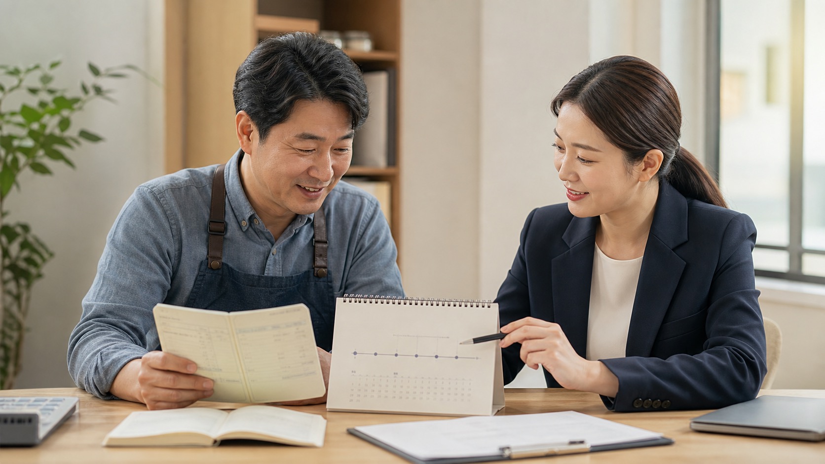 사업용계좌 신고기한과 거래 기록을 세무 상담자와 확인하는 사업자