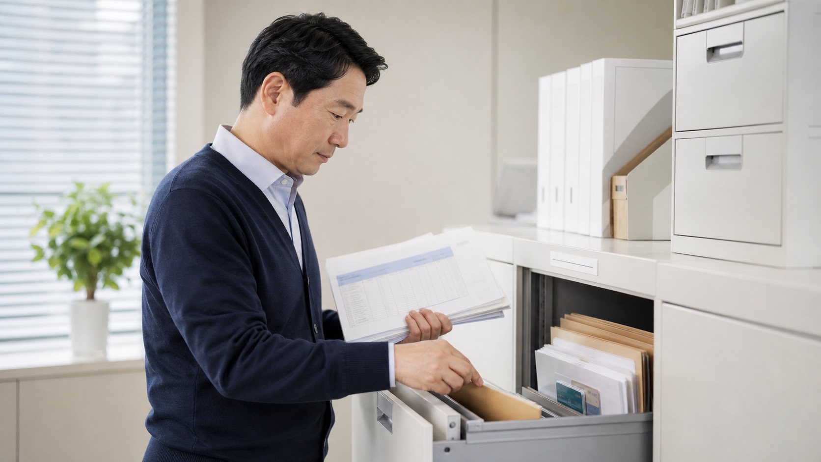 폐업 전 거래 영수증과 세금계산서 자료를 정리하는 사업자