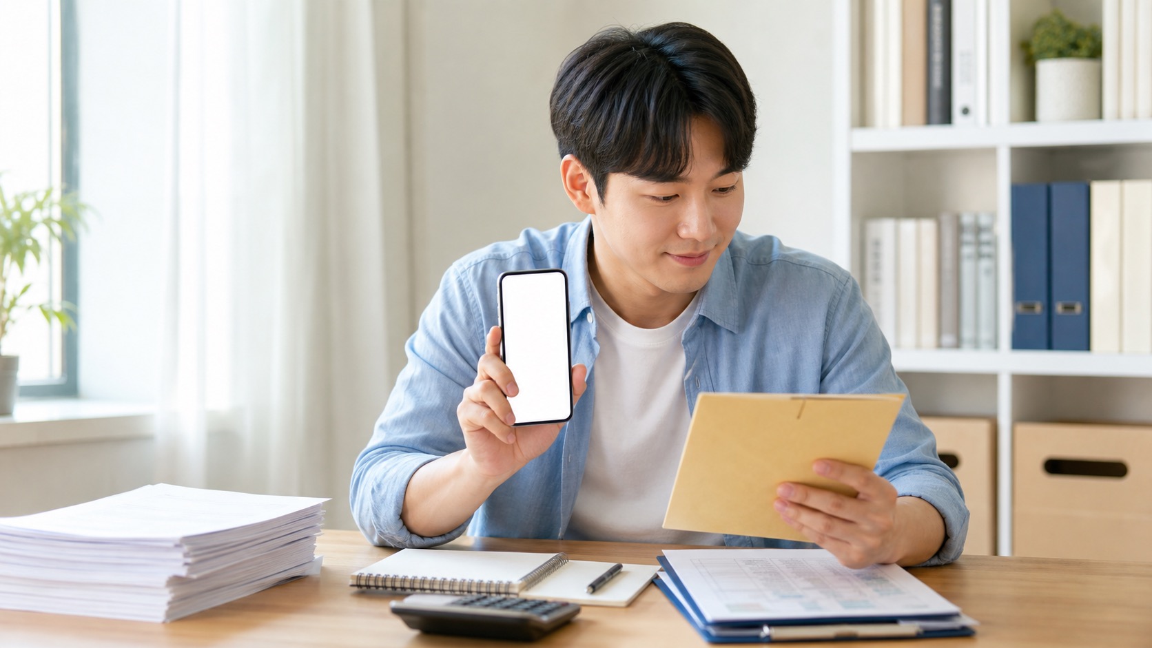 근로장려금 신청 진행 상황을 확인하는 직장인