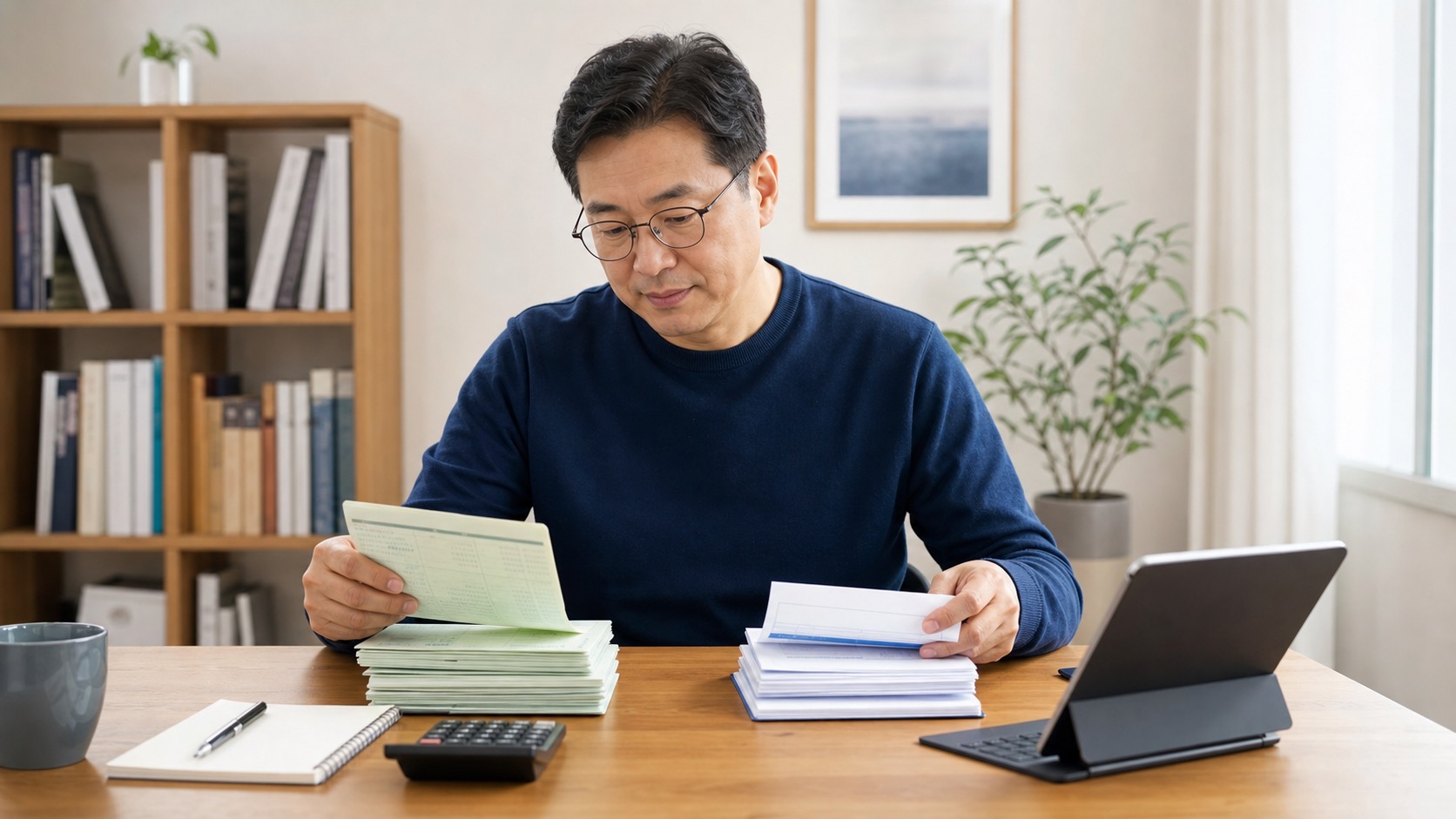 예금 이자와 배당소득 자료를 함께 정리하는 투자자