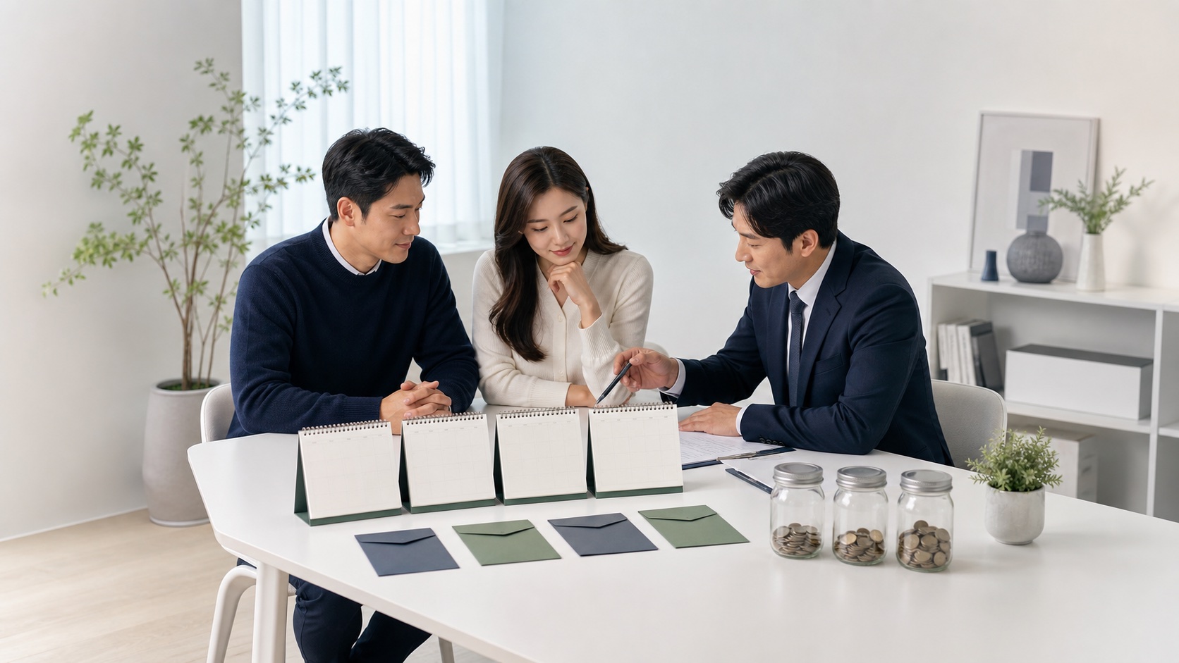 투자자가 3년 일정표와 연도별 ISA 납입액 및 누적한도를 확인하는 모습