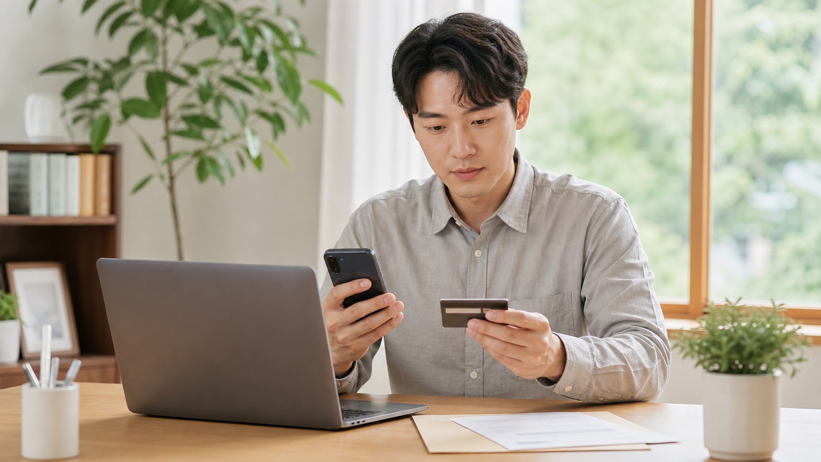 주민세 고지서를 온라인으로 납부하는 세대주