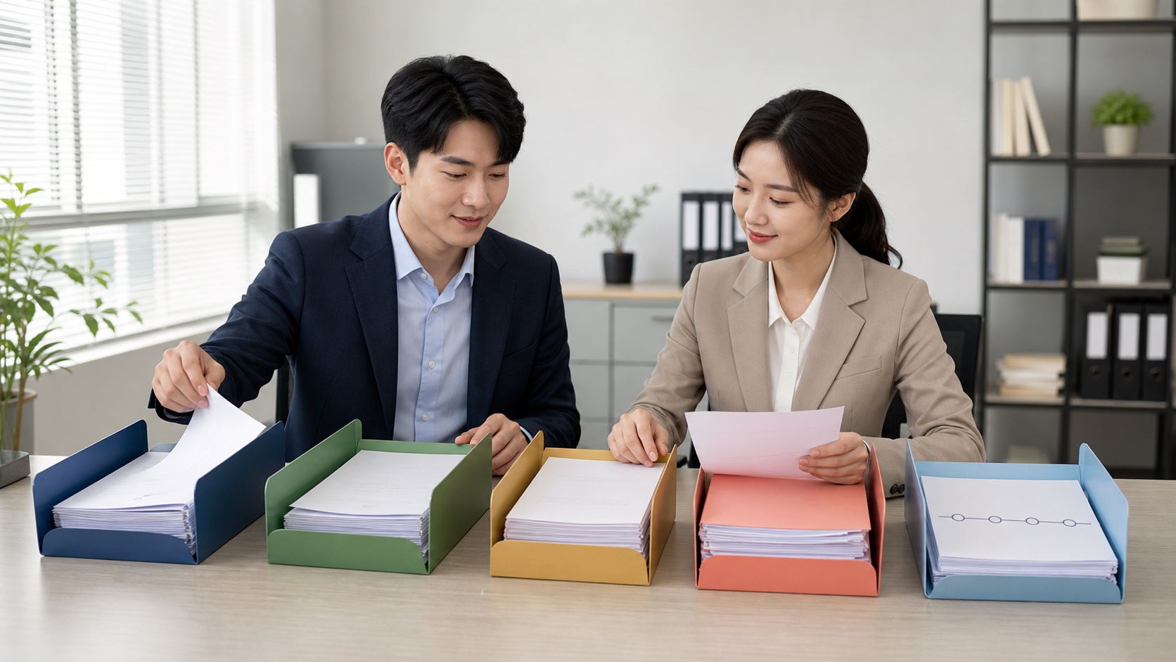 급여명세서에서 기본급 수당 상여금 연차수당과 육아휴직 기간을 구분하는 모습