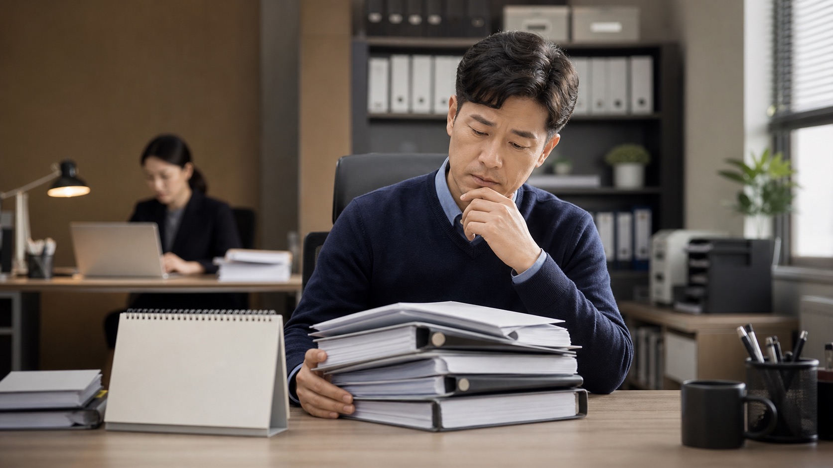 법인전환 후 회계 자료와 일정 관리를 검토하는 사업자