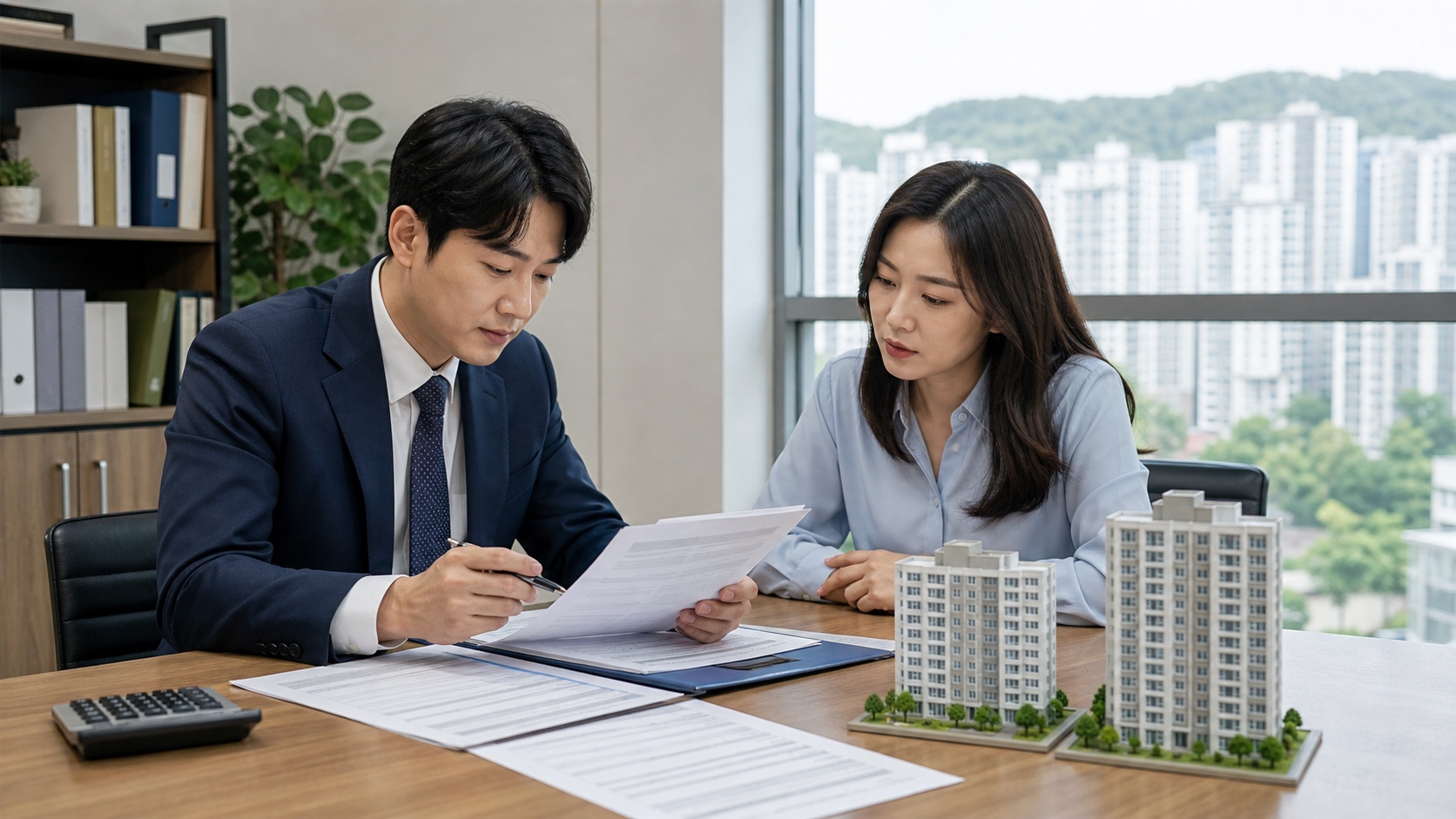 주택 등기부와 주민등록 자료로 2년 보유 및 거주 요건을 검토하는 모습